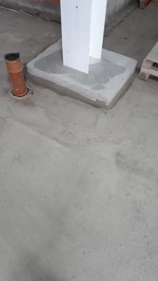 M30 Fillet applied to existing columns in phase 1 of works on a hotel in Abersoch. 