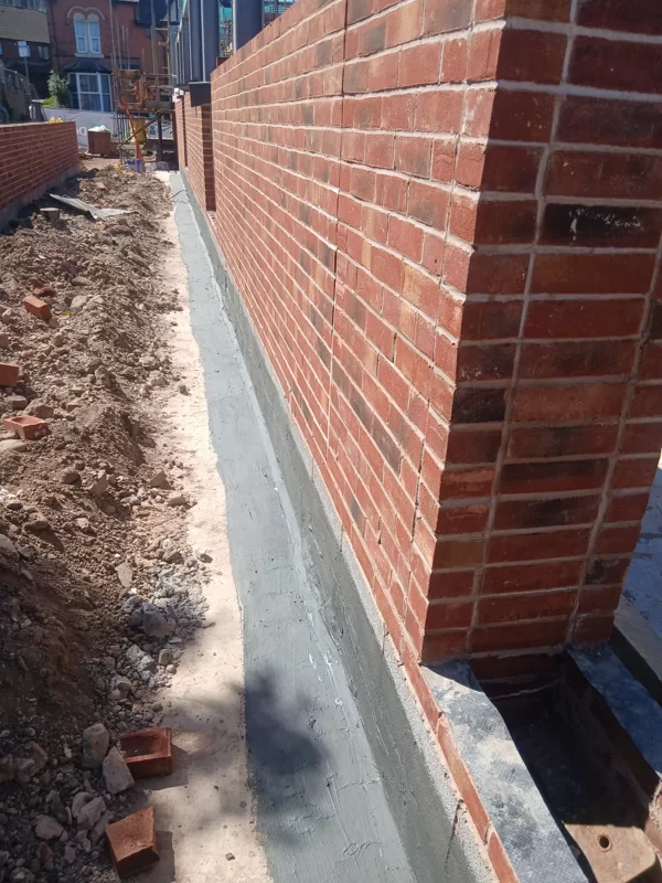 Type A Waterproofing Atal RB400 to a bund detail