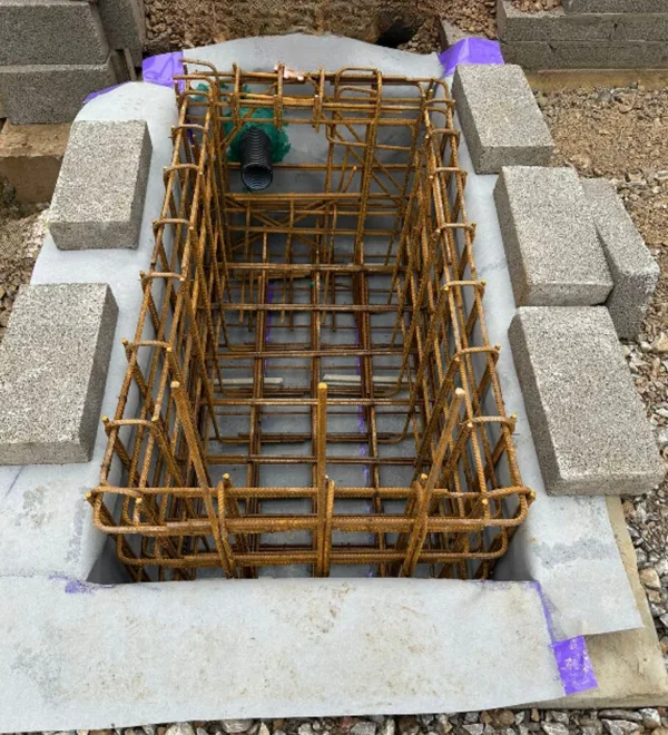 Type A & Ground Gas. Quadproof Ultra pre applied to service pit slabs and walls.